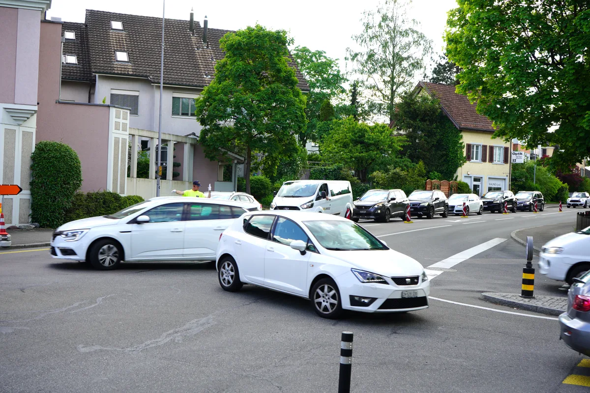 Stausituation in einer Innenstadt